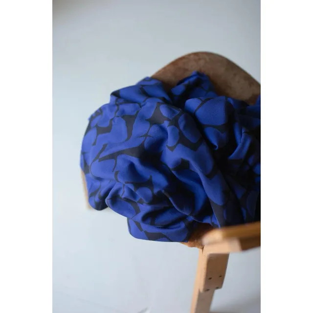 Viskostyg crepe - Leia Crepe Cobalt Blue