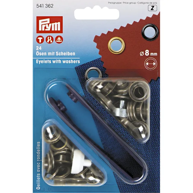 Öljetter 8mm – Antikmässning 24st
