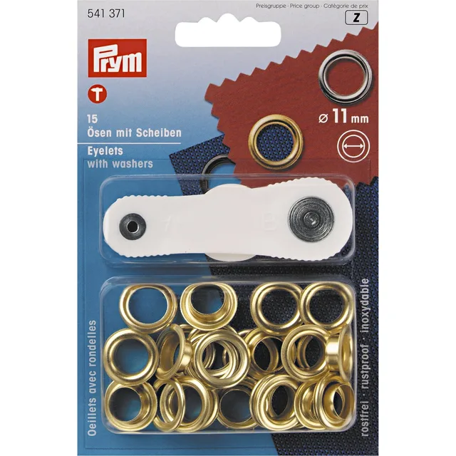Öljetter 11mm – Guldfärgade 15st