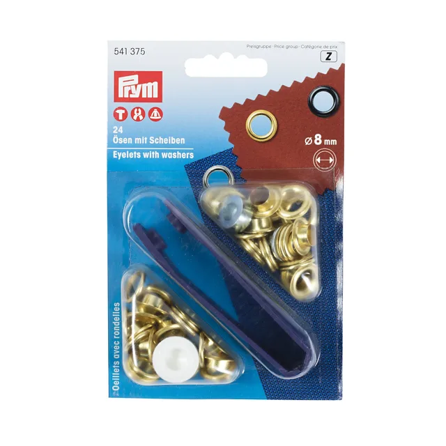 Öljetter 8mm – Guldfärgade 24st
