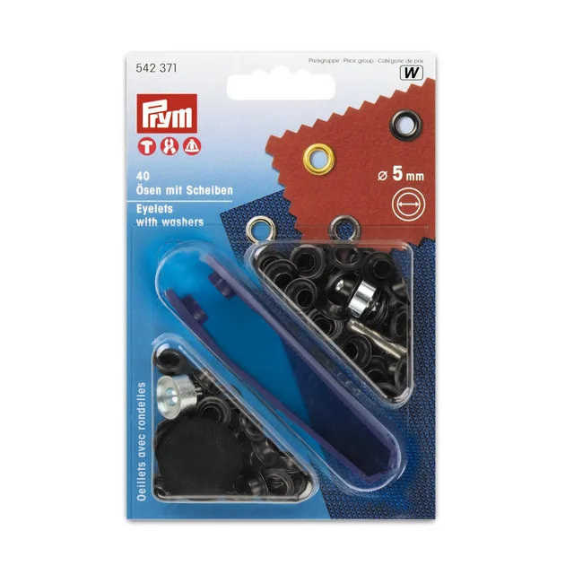 Öljetter 5mm – Svarta 40st