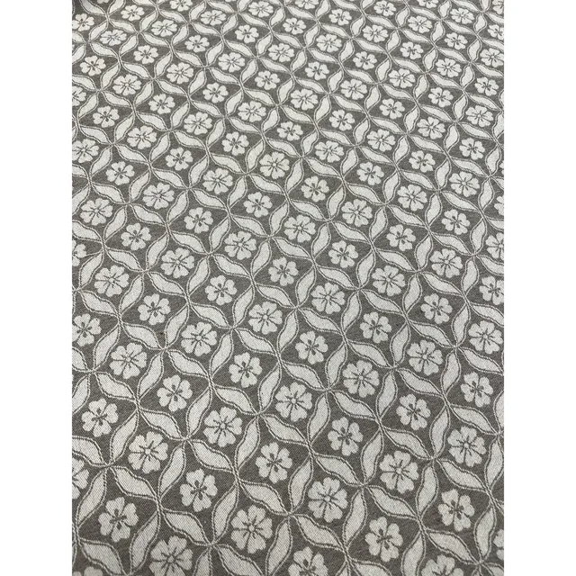 Jacquard - Klöver – Klöver linfärgad (gråbeige)