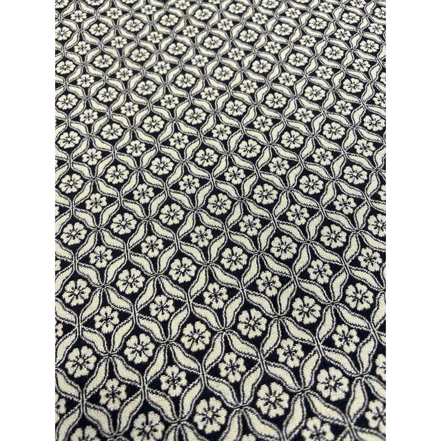 Jacquardtyg småmönstrad – Clover "mini" mörkgrön
