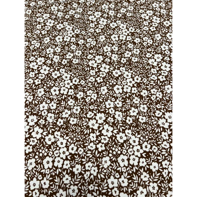 Mönstrad bomullstrikå – Blomster retro