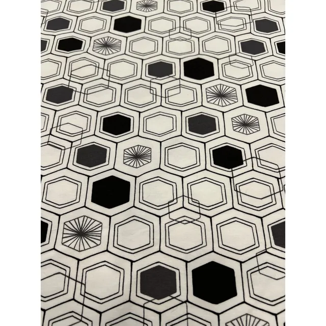 Mönstrad bomullstrikå – Hexagoner