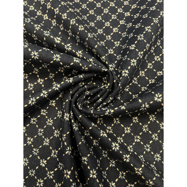 Mönstrat bomullstyg 110cm br. – "sashiko"