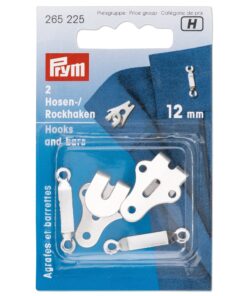 Byx- & Kjolhakar 12mm Silver 2st. par